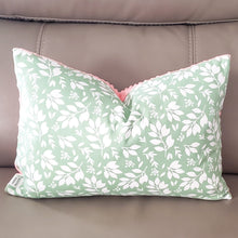 Load image into Gallery viewer, Spring Floral 14&quot; x 20&quot; Pillow (Minky &amp; Green Leaves)
